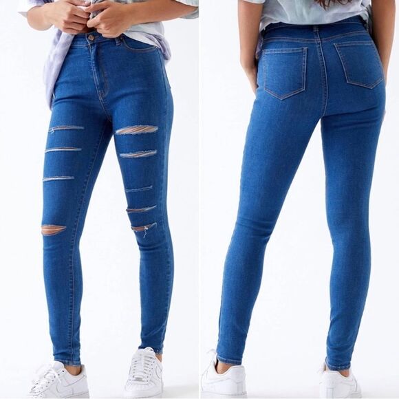 PacSun Super High Waisted Jeggings Size 24 - Picture 1 of 8